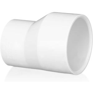 Pushglossy 2" x 1-1/2" PVC Pipe Fitting Schedule 40 Compatible with 429-E Series Eccentric Reducer Coupling Suitable for High-flow Capacity, Plumbing, Irrigation, Pool, Spa, White