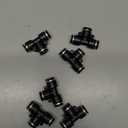 PATIKIL 6 Pcs t Shape 3 Way Push to Connect Fitting, 3/16" OD Tube Reducer Connector Quick Push Lock Adapter Air Hose Fitting for Pneumatic System Pipeline Connection, Black