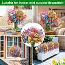 Ouddy Decor 24 Bundles Artificial Flowers for Outdoors Fake Silk Flowers UV Resistant Faux Plastic Plants for Spring Summer Garden Porch Window Box Table Vase Home Indoor Outdoor Decoration, Mixed