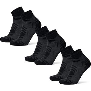 DANISH ENDURANCE Merino Wool Hiking Socks, Low-Cut, 3-Pack