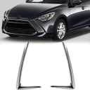 2 x Car Front Grille Side Trim,Grille Trim Grill for 2016-2020 Toyota Yaris 2016 Scion iA Chrome Car Front Grille Side Trim