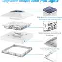VOLISUN 4x4 Solar Cap Light 8pack, Solar Fence - Post Lights Outdoor Waterproof for Wood/Vinyl, White Deck Cap Light Solar Powered with Warm White for Garden/Patio/Porch