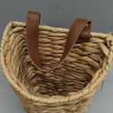 LGENHOOM Handwoven Front Door Basket Water Hyacinth Wall Hanging Basket Decorative Boho Mounted Organizer for Dried Flower Plants Storage Basket for Garden, Home, and Farmhouse Décor