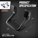 DNA Motoring 4 Pcs of Aluminum Side Hoop Steps, Universal Step Rails for Pickup & SUV & Truck, Non-Slip Stirrup Side Steps Assembly Compatible with Chevy GMC Toyota Ford, Black, SSTEP-BK-X2