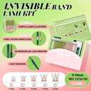 KEYYOU Venus Brown Lash Clusters Kit Fairy Lash Extension Kit C Curl 120Pcs 8-16MIX Eyelash Extension Wispy Natural Invisible Band Lash with Waterproof DIY Lash Extension Kit at Home