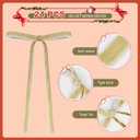 3 x Velvet Christmas Bows, Small Vintage Velvet Twist Tie Bows for Tree Wreath Craft Decoration, Khaki, 24 Pcs