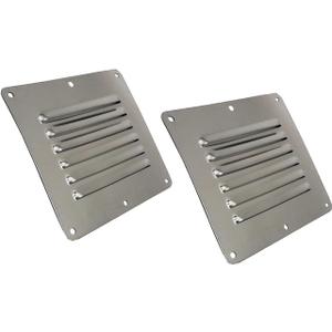 Boat Cabin Vents Louver Grill Cover Ventilation Louver 4-1/2" X 5" 316 Stainless Steel Stamped Air Venting Panel Cover 2 Pack
