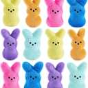 12PCS Easter Bunny Stuffed Plush,Easter Basket Stuffers Toys for Kids,Easter Bunny Bulk Stuffies Animals Plushie,Easter Egg Fillers,Easter Gifts for Kids Boys Girls Toddler (Multi-12color)