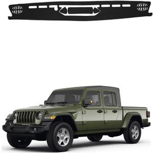 Dashboard Mat Cover for Jeep Gladiator JT 2020 2021 2022 2023 Nonslip Center Console Sunshield Glare UV Rays Protector Accessories