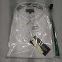 Men's Dress Shirt Regular Fit Long Sleeve Wrinkle-Resistant Business Formal Solid Button Down Shirts with Pocket (White)
