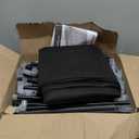 SONGMICS Portable Closet, Wardrobe Closet Organizer with Cover, 4 Hanging Rods and Shelves, 4 Side Pockets, 17.7 x 66.9 x 65.7 Inches, Large Capacity for Bedroom, Living Room, Ink Black URYG094B02