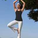 3 Pack Workout Tank Tops for Women with Built in Bra Ribbed Seamless Racerback Athletic Running Gym Yoga Tops (M)