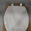 Bemis Ashland Modern Wood Toilet Seat with Decorative Edge, Slow Close, Secure Hinges, Made in USA, Elongated, White