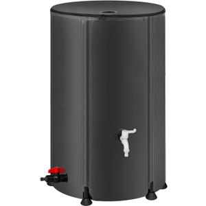 Collapsible Rain Barrel Water Storage Containers-100 Gallon Portable Rainwater Collection System Water Tank to Collect Rainwater from Gutter Downspout Water Catcher with Spigots, Filter Overflow Kits