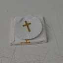 Baptism Towel with Baptism Shell Set Include Baptism Cloth Christening Towel with Embroidery Cross Shell Baptism Bowl Baptismal Gifts for Baptism Activity Party