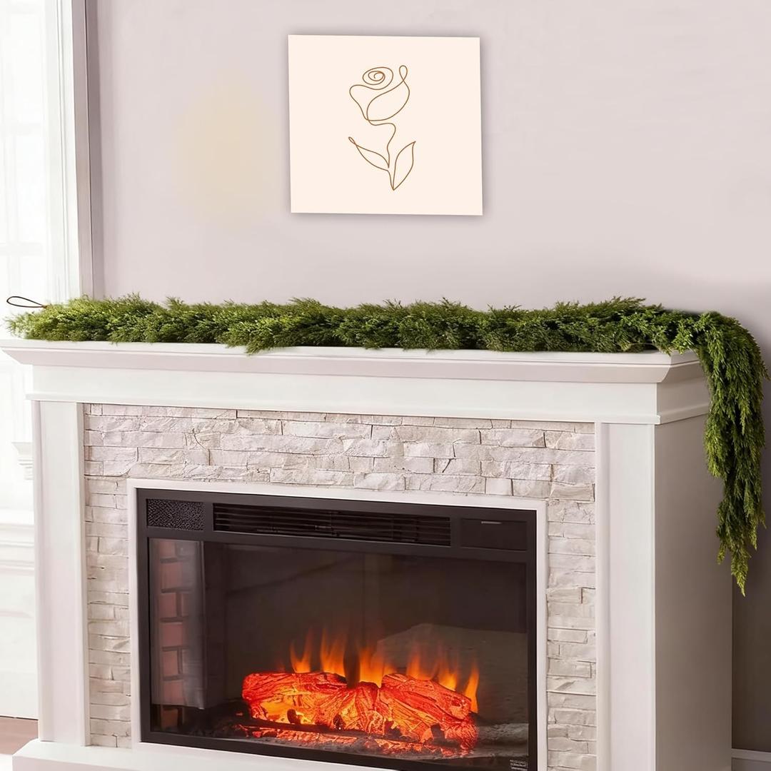 6Ft Artificial Norfolk Pine Christmas Garlands - Green Artificial Greenery for Indoor Outdoor Christmas Decorations