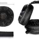 5 x Headphone Covers, 100pcs Disposable Ear Covers Made of High Elastic Non-Woven Fabric, Perfect for Ear Headphones with 3.15”-4” Earpads (Black)