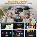 Wireless CarPlay Adapter for iPhone - Bluetooth Apple CarPlay Adapter Converts Wired to Wireless, Plug-and-Play, No Delay, Automatic Reconnection, Compatible with iOS 10+