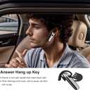 Bluetooth Headset V5.3 Single-Ear Earpiece with Wireless Microphone 48H Battery, Bluetooth Earpiece - Handsfree for Driving/Truck Drivers, Compatible with iPhone, Android, Samsung