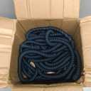 100 ft Expandable Garden Hose - Kink Free Flexible Water Hose with Thumb-Controlled 10-Function Nozzle, 3/4 Solid Connectors, Durable 3750D Fabric, 4-Layer Latex Core