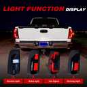 MEGAIE DOT Approved Smoked LED Tail Light Assembly Compatible with 1999-2006 Chevy Silverado 1500 2500 and 1999-2002 GMC Sierra 1500 2500 3500