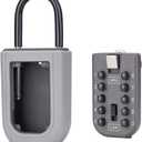 Key Lock Box, For families, Hotels, Offices, Realtor Key Lock Box Safe Lock Box 10-Digit Push Button Combination Safe Vault - Portable Outdoor Storage Key - Door Handle or Fence Mount.