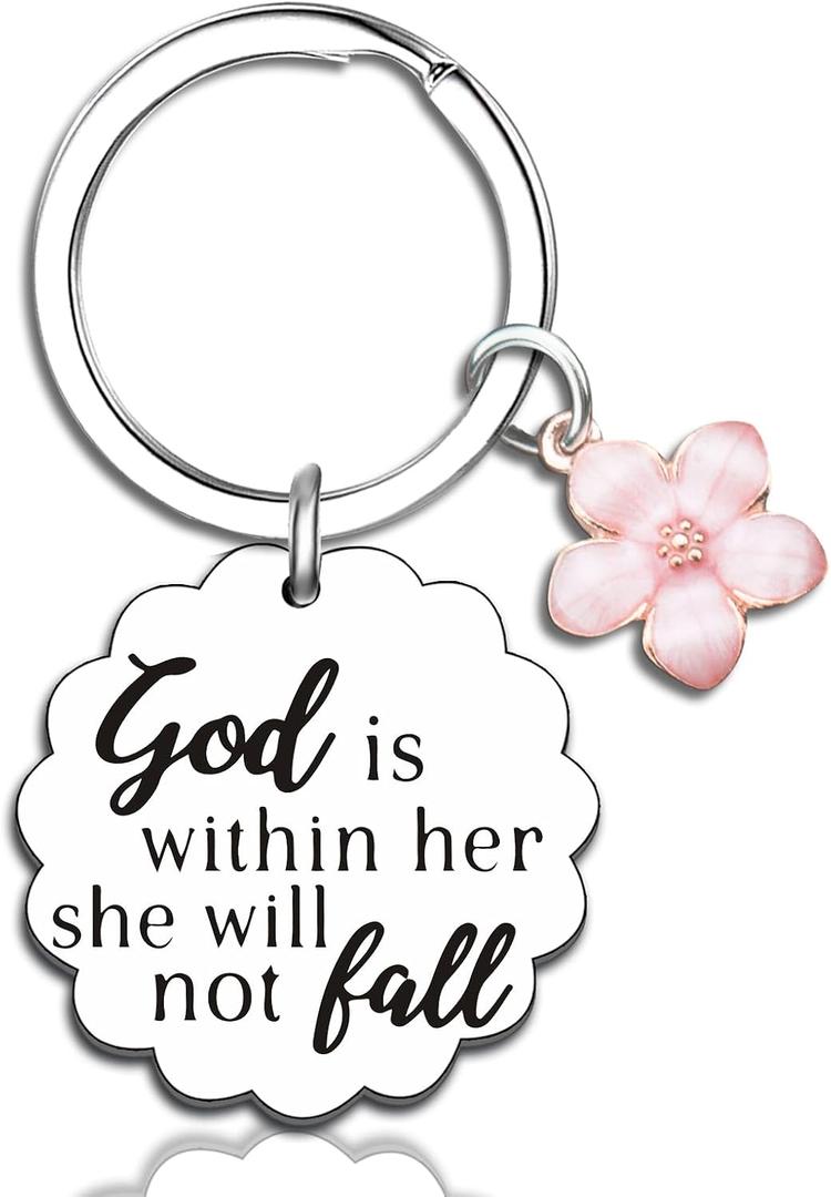Klpoyu Christian Gifts for Women Inspirational Bible Verse for Friends Teen Girl Christian Keychain Spiritual Gifts Religious Biblical for Women Faith Based Gift Bible Accessories