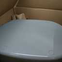 Amazon Basics Large Cat Litter Box with High Sides, Top Entry, Odor Control, Includes Scoop, 20.5 x 14.75 x 14.38 inches, Grey