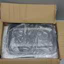 KOMUEE 8 Pieces Glass Baking Dish with Lids Rectangular Glass Baking Pan Bakeware Set with Lids, Baking Pans for Lasagna, Leftovers, Cooking, Kitchen, Fridge-to-Oven, Gray