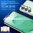 firtstnow 3 Pack for Samsung Galaxy S25 Plus Screen Protector Tempered Glass + 3 Pack Camera Lens Protector, Military Grade Shatterproof, 9H Hardness, Fingerprint Unlock, Case Friendly 6.7 Inch