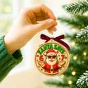 2 x 67 Christmas Ornament - 67 Ornaments for Christmas Tree, Santa Says Six Seven 2025 - Funny 6 7 White Elephant Gifts, Fun for Teen, Kid - Viral Decoration - Meme Acrylic Xmas Gifts