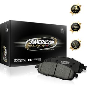 American Black PREMIUM D-866 Ceramic FRONT Brake Pads Compatible With MITSUBISHI Outlander 2003-2022 / RVR 2011-2022 / JEEP Compass 2007-2017 / Patriot 2007-2017 & Others (SEE IMAGES) - QUIET