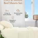Good Sleep Bedding Cal King Sheet Set, 4 Piece, 100% Egyptian Cotton Sheets California King, Sateen Weave Bed Sheet, Ultra-Soft, 16" California King Sheets Deep Pockets - Ivory