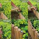 Bamboo 2 Pack Short Fence Outdoor Landscape Edging Flexible Decorative Border 7.8'' H x 47'' L