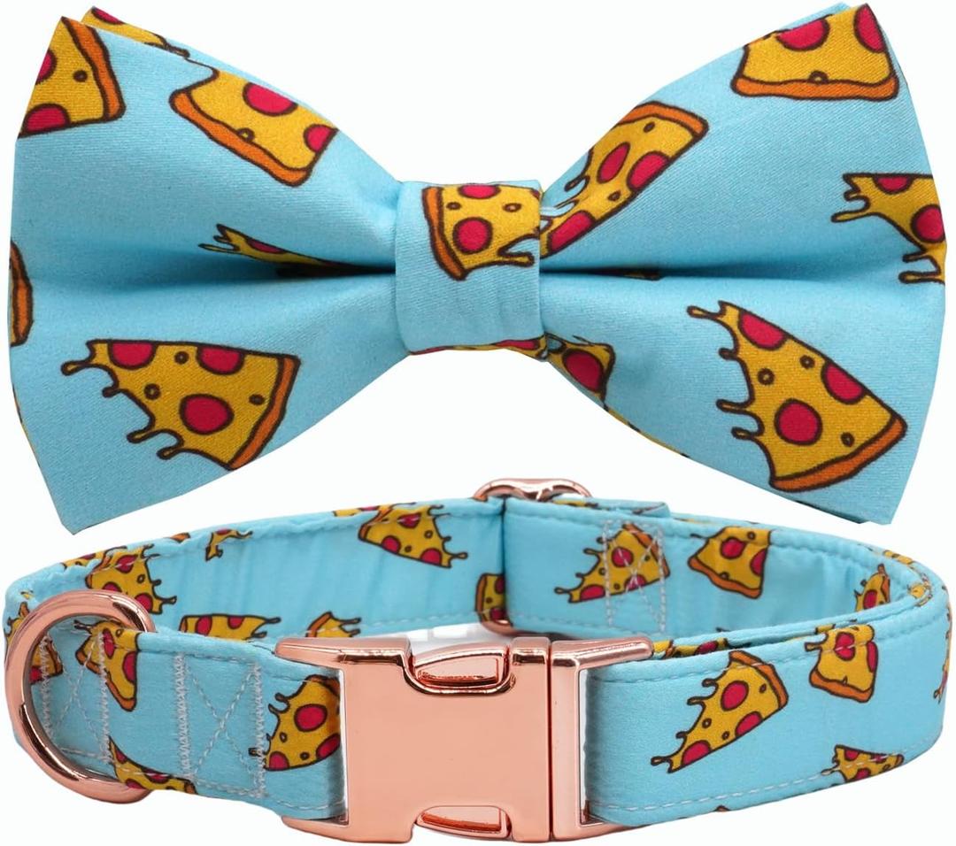 Pizza Dog Bow Collar Boy Collar for Pet