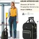 Arcoyard Rolling Backpack for Women, Travel Rolling Laptop Backpack with Wheels, Vertical & Horizontal Storage 2 In 1, Flip-Top Design, Water-Resistant Overnight College Underseat Carry on Luggage