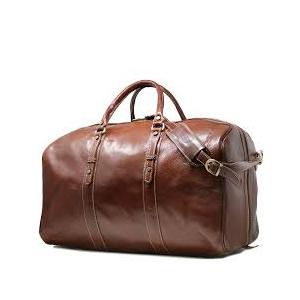 Floto Luggage Venezia Grande Duffle Bag Vecchio Brown 13inch h x 20inch l