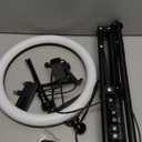 13" Selfie Ring Light with 63" Stand and 3 Phone Holder, 53 Lighting Modes, iPad Holder, Remote, Desk Tripod, RGB Ringlight for iPhone. Vlogging Circle Led Halo Light Photo Video Kit