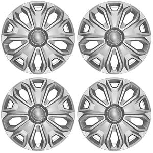 AutoBeeDen 4-Pack Hubcaps Wheel Covers Compatible with Ford Transit 150/250 / 350, 2015 2016 2017 2018 2019 2020 2021 2022 2023 2024, 16", 5 Y Spok, Standard Leg (Silver Color)