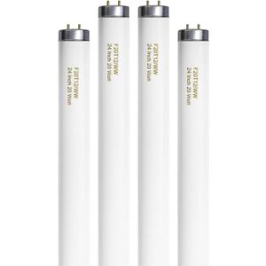 Konideke F20T12/WW 20 Watt Soft Warm White, T12 Fluorescent Tube Light Bulb 20W 24 Inch, 2Ft F20T12/DSW/RP Replacement for F20T12 F20T12KB/ECO/RVL F20T12KB/ECO F20T12/SPX30 1250Lm G13 4 Count