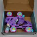 SULIFEEL Kids Adjustable Quad Roller Skates,Toddler Beginner Roller Skates for Girls and Boys Age 2-5 Years Old (Unicorn Purple)