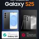 Designed for Samsung Galaxy S25 Case Waterproof, Built-in Lens & Screen Protector Military Shockproof Dropproof IP68 Underwater Full Body Phone Case for Galaxy S25 5G 6.2"-Black (2025)