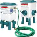 Float-Controlled Automatic Chicken Waterer & No Waste Feeder Kits - Chicken Coop Accessories, Poultry Waterer and Feeder, Two Buckets 3 Gallon/18-23 Pounds