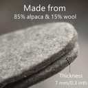 Alpaca Wool Warm Shoe Insert - Wool Shoe Insoles for Boot Soft Winter Warm Shoe Replacement Men 10 Women 11
