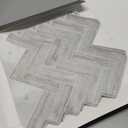 FunStick White Grey Herringbone Peel and Stick Backsplash for Kitchen, Bathroom, Shower - 12"x12" Subway Tile Stickers - 5 Sheets (4 sq ft) - Removable, Heat Resistant, Easy to Install