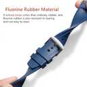 Watch Band Quick Release Fluororubber 19mm 20mm 21mm 22mm Soft Durable Universal FKM Rubber Replacement Band Strap for Men Women