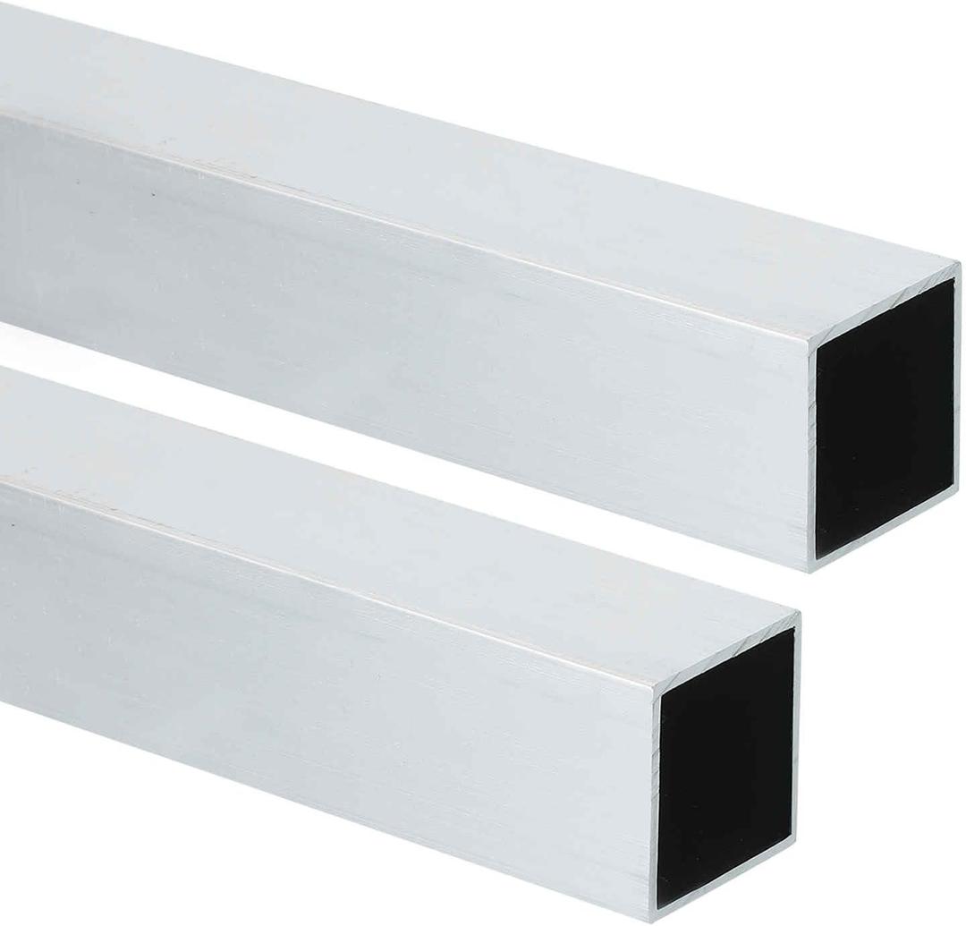 MECCANIXITY Aluminum Square Tubing,(25x25x1x254mm) 6063 Aluminum Square Tube Seamless Structural Metal Profile Hardware for Construction DIY Home Decor Furniture 2pcs
