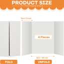 Henoyso 4 Pcs 36 x 48 Inch White Trifold Poster Board Large Tri Fold Presentation White Display Board Foldable Paperboard for Science Fair School Business Project Exhibition