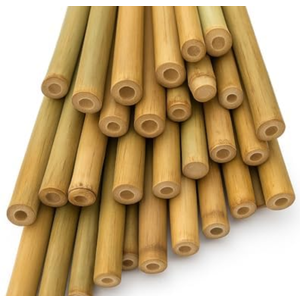 LJAAJSUV 30 Pcs - 24 inches Plant Stakes Natural Garden Bamboo Sticks for Indoor and Outdoor Plants, Plant Support Stakes for Tomatoes, Beans, Potted Plants. X2