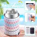 24 Packs Hidden Swear Word Cup Cooler Sleeve 12oz Standard Funny Hidden Swear Message Scalloped Cup Cooler Covers Beer Can Sleeves Coolers Holder Insulated Neoprene for Beverages Bottle